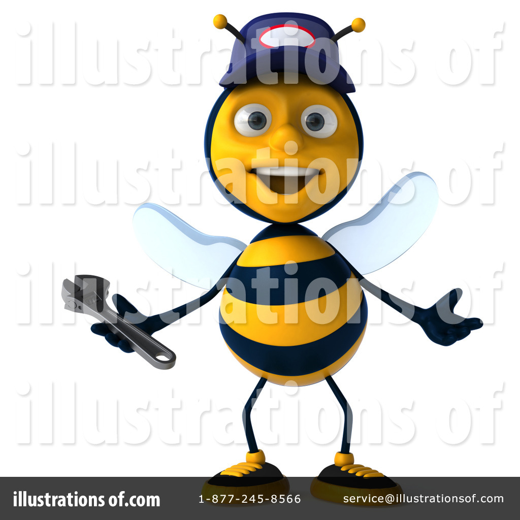 1024x1024 Bee Mechanic Clipart