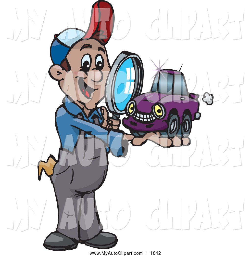 1024x1044 Cliprt Of Happyuto Mechanic Inspecting Small Car