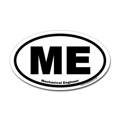 460x460 Mechanical Engineer Me Oval Decal