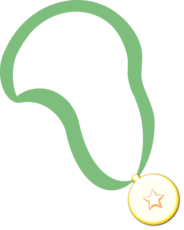 642x800 Green Belt Gold Medal Clipart
