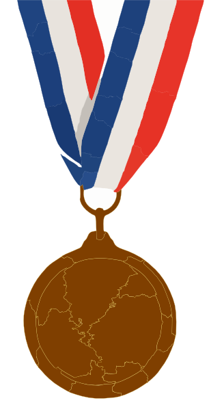 306x592 Bronze Medal Clipart