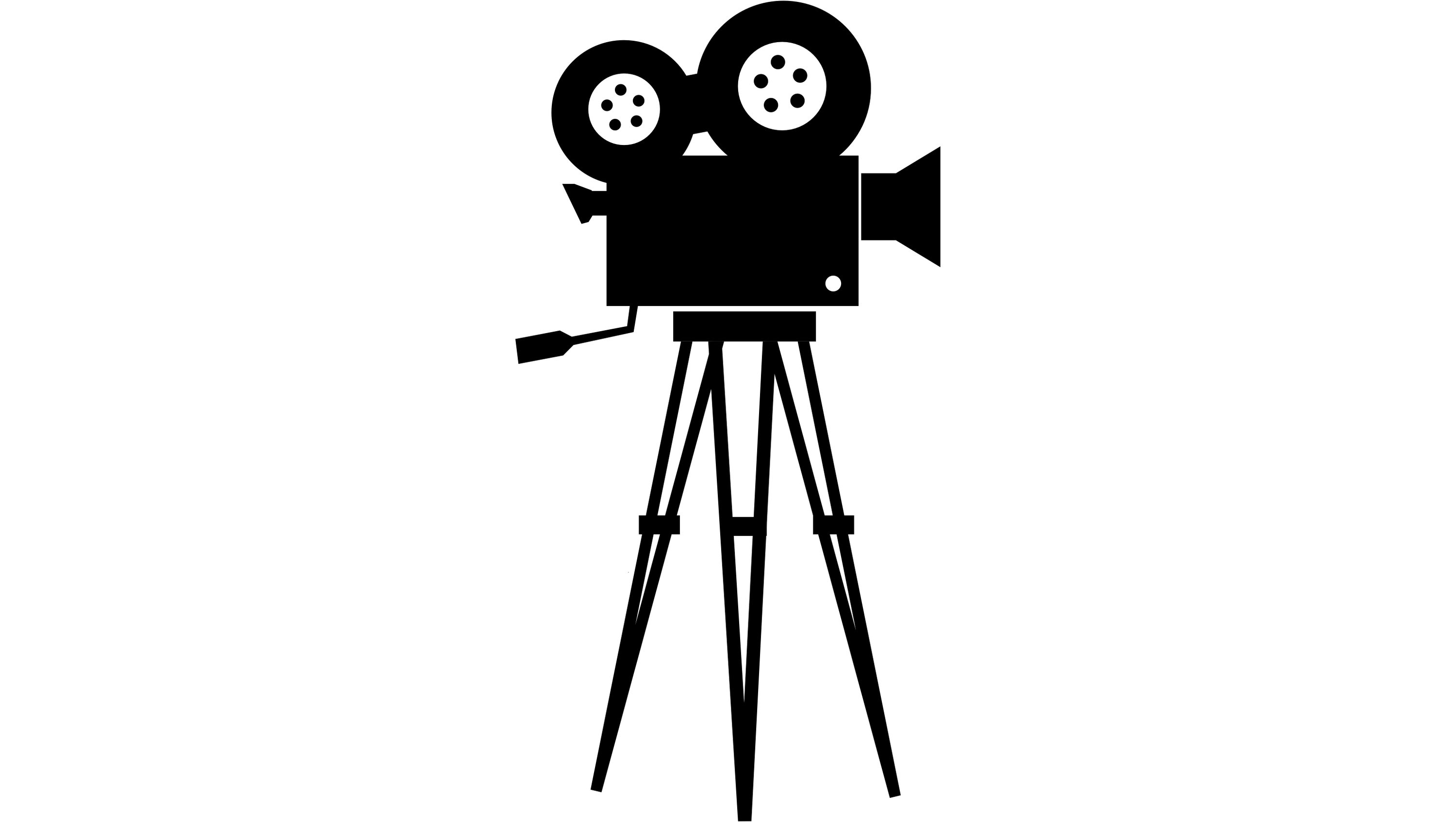 3000x1695 Old Movie Camera Clipart 2