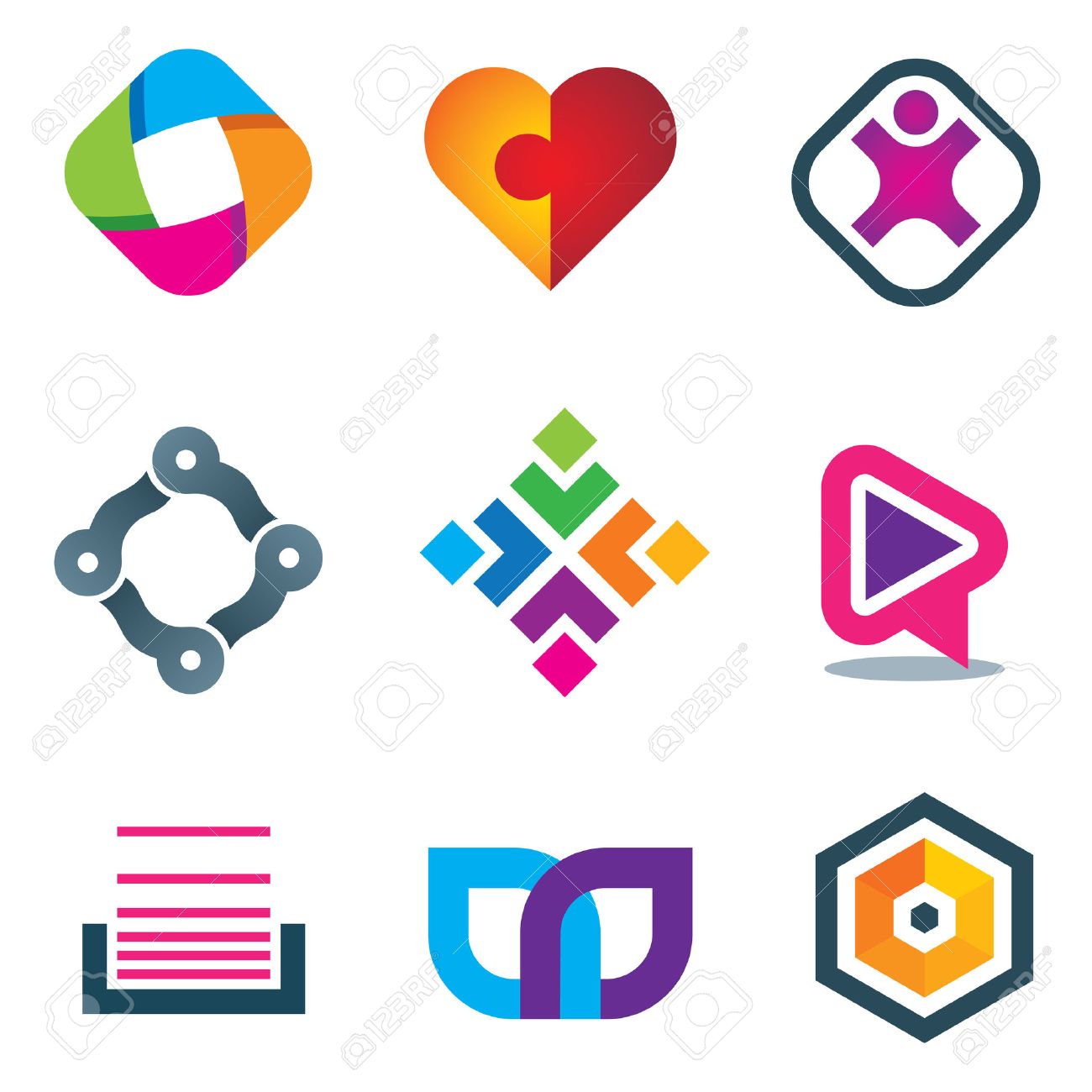 1300x1300 Link Connection Symbol Icons Of Social Media And Network Royalty