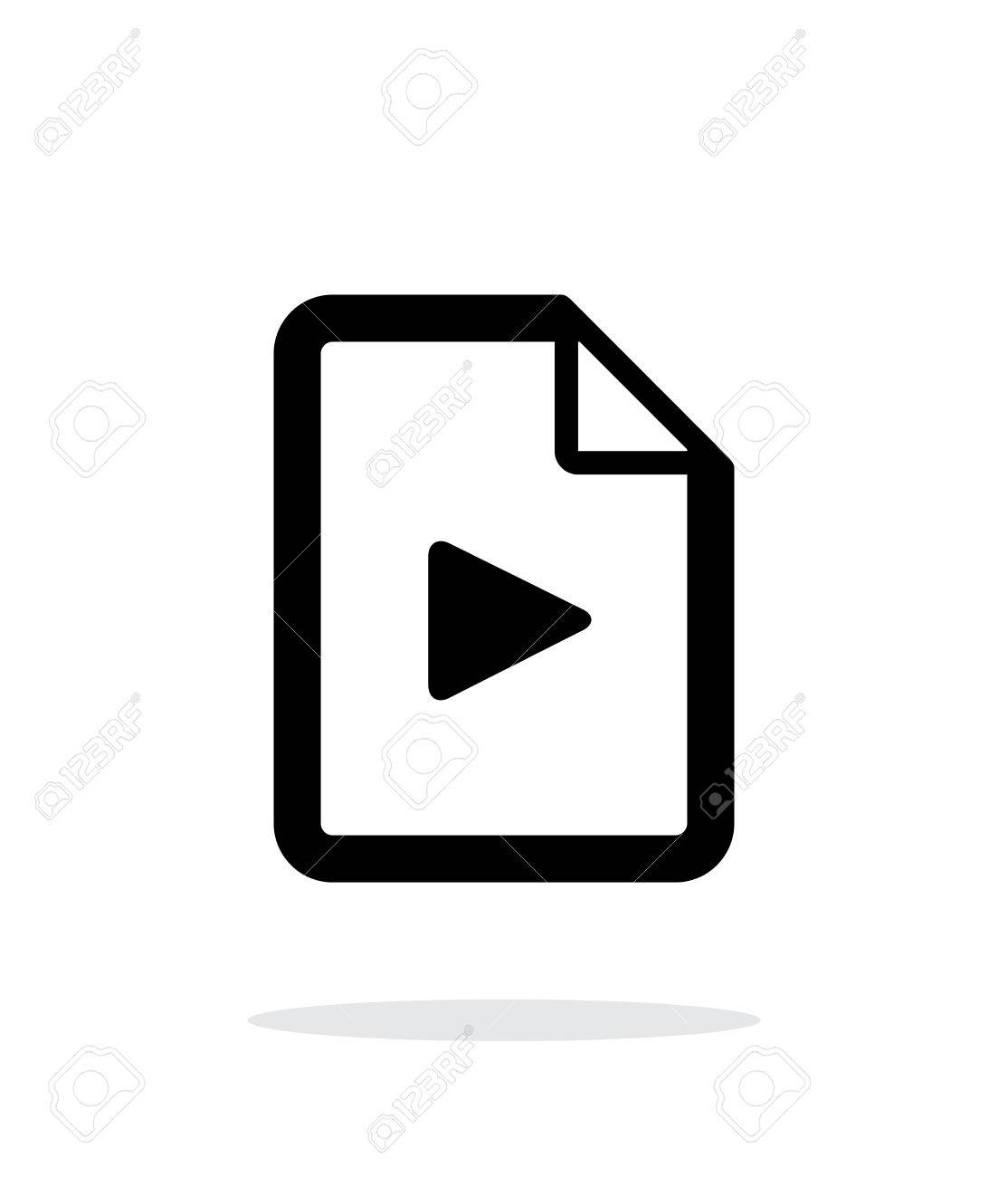 1114x1300 Media File Icon On White Background. Royalty Free Cliparts