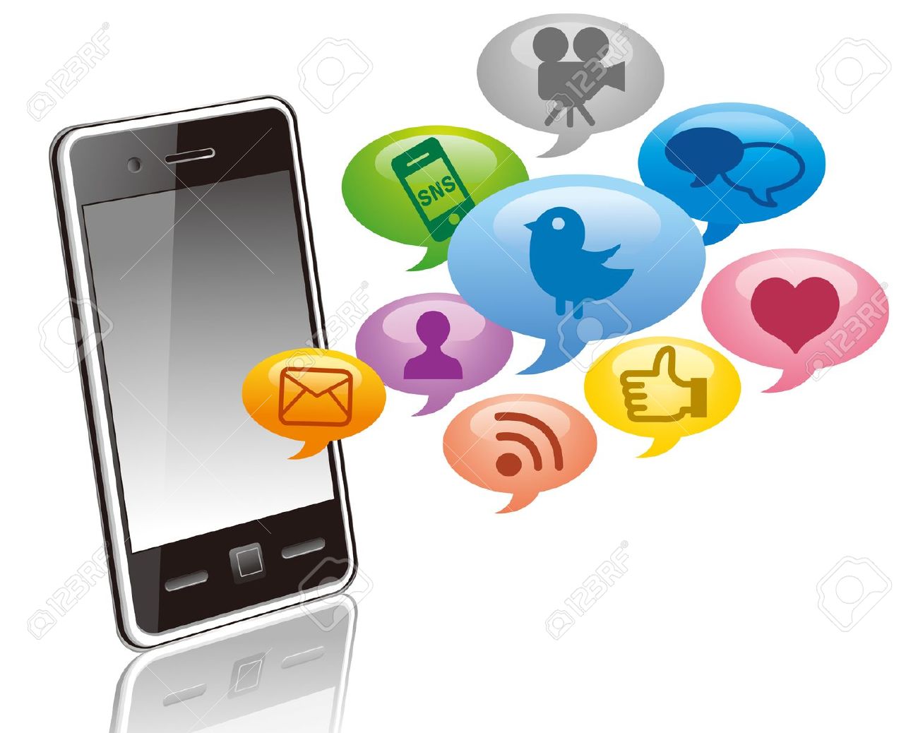 1300x1038 Social Media Cell Phone Photo Clipart