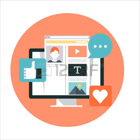 450x450 Social Media Clipart Vector