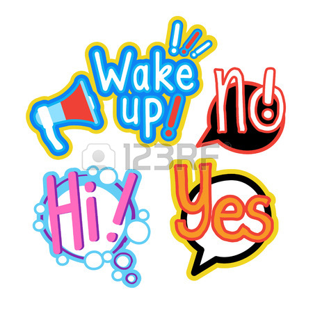 450x450 Sticker Set Social Media Network Message Badges Design Collection