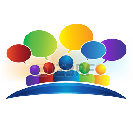 428x450 Business Social Media Network Speech Bubbles Logo (Talking