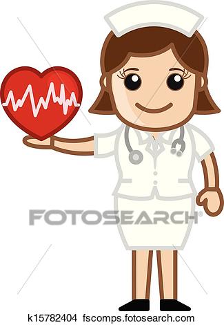 325x470 Clipart Of Nurse Holding Heart