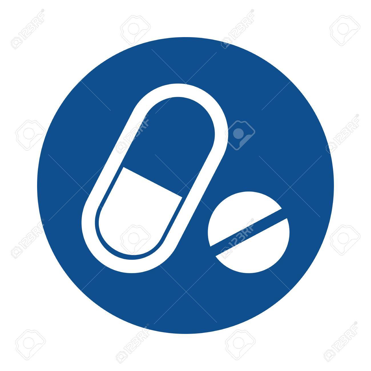 1300x1300 Medical Pill Flat Icon. Medication Vector Sign Royalty Free