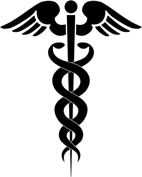 480x599 Caduceus Medical Symbol Clip Art