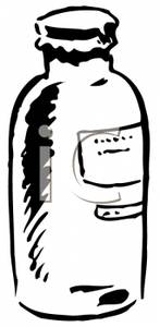 147x300 And White Pill Bottle Clip Art Image