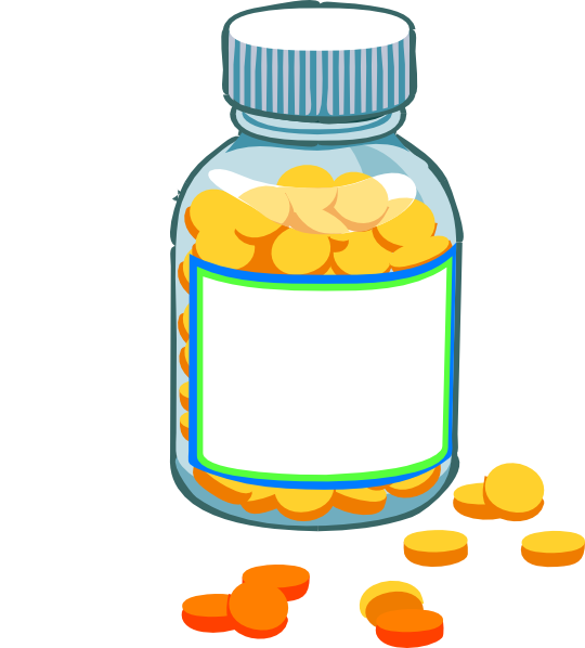 540x598 Blank Pill Bottle Clip Art