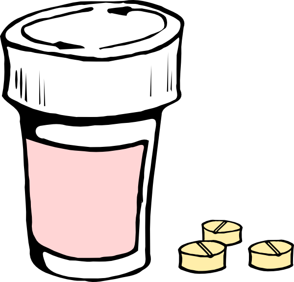600x576 Pills And Bottle Clip Art Free Vector 4vector