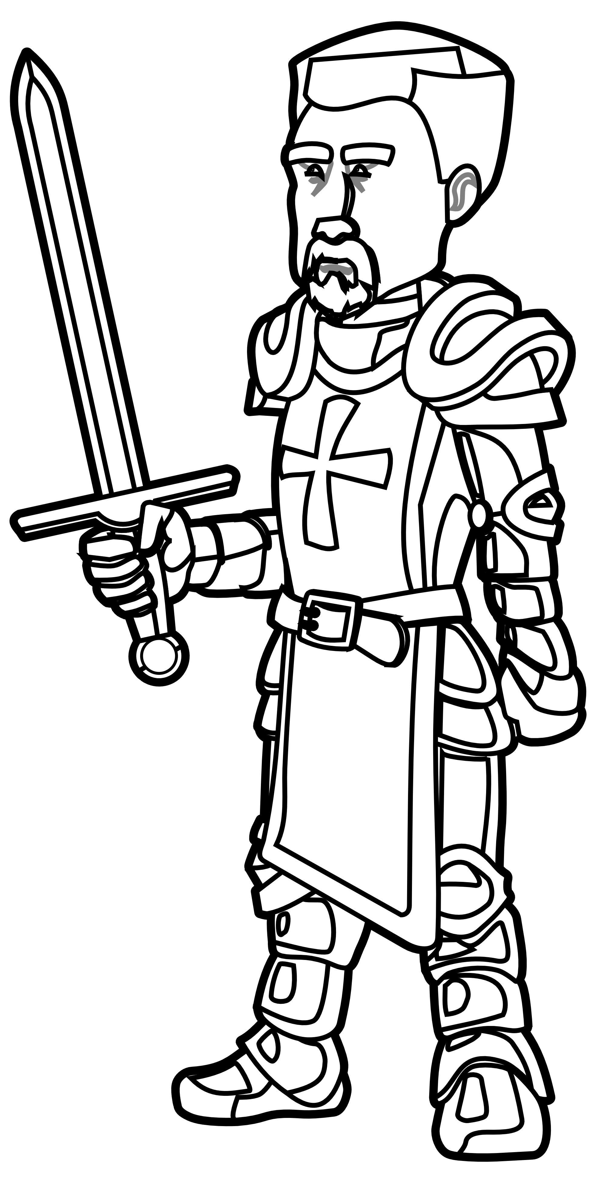 1969x3909 Medieval Black Knight Clipart