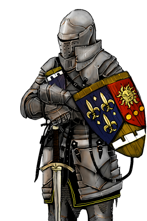 500x750 Medieval Knight Holding Sword Shield Picture