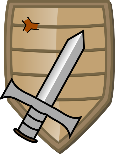 444x595 Sword And Shield Clip Art