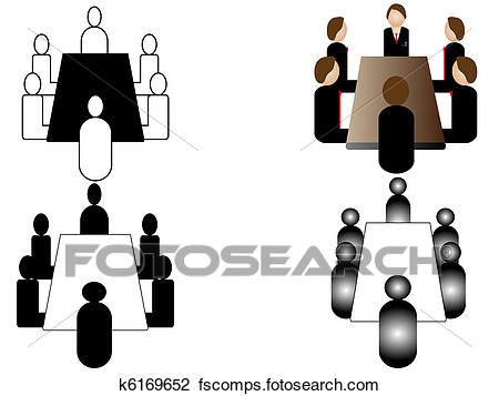 450x357 Clip Art Of Business Meeting Icon K6169652