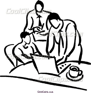 300x308 General Meeting Vector Clip Art