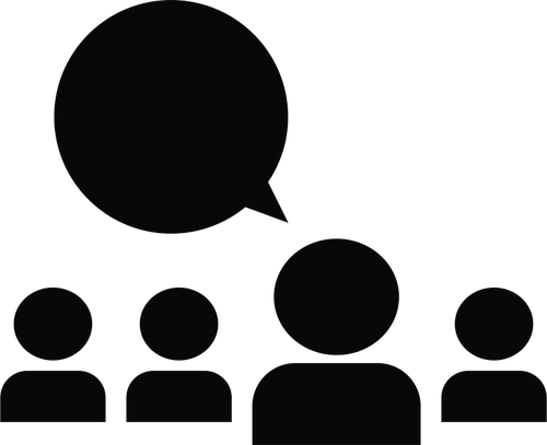 500x407 Business Meeting With Callout Icon Vector Clip Art Public Domain