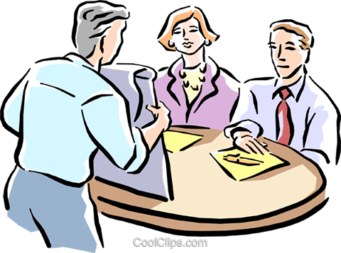 480x357 Business People Having A Meeting Royalty Free Vector Clip Art