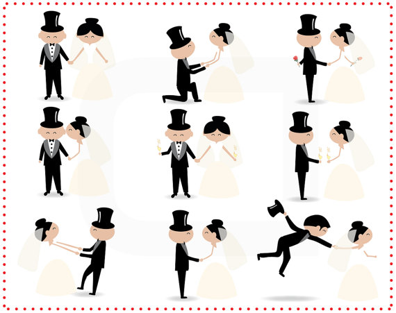 570x451 Stick Figure People Love Wedding Couple Meeting Cute Family