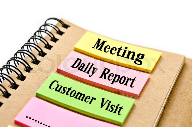 800x530 Reminder Meeting, Daily Report, Customer Visit, Word On Sticky