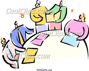 300x238 People Sitting Around A Table Having A Meeting Clip Art