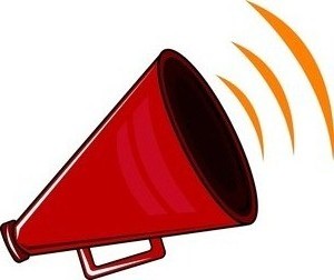 300x252 Red Megaphone Clipart