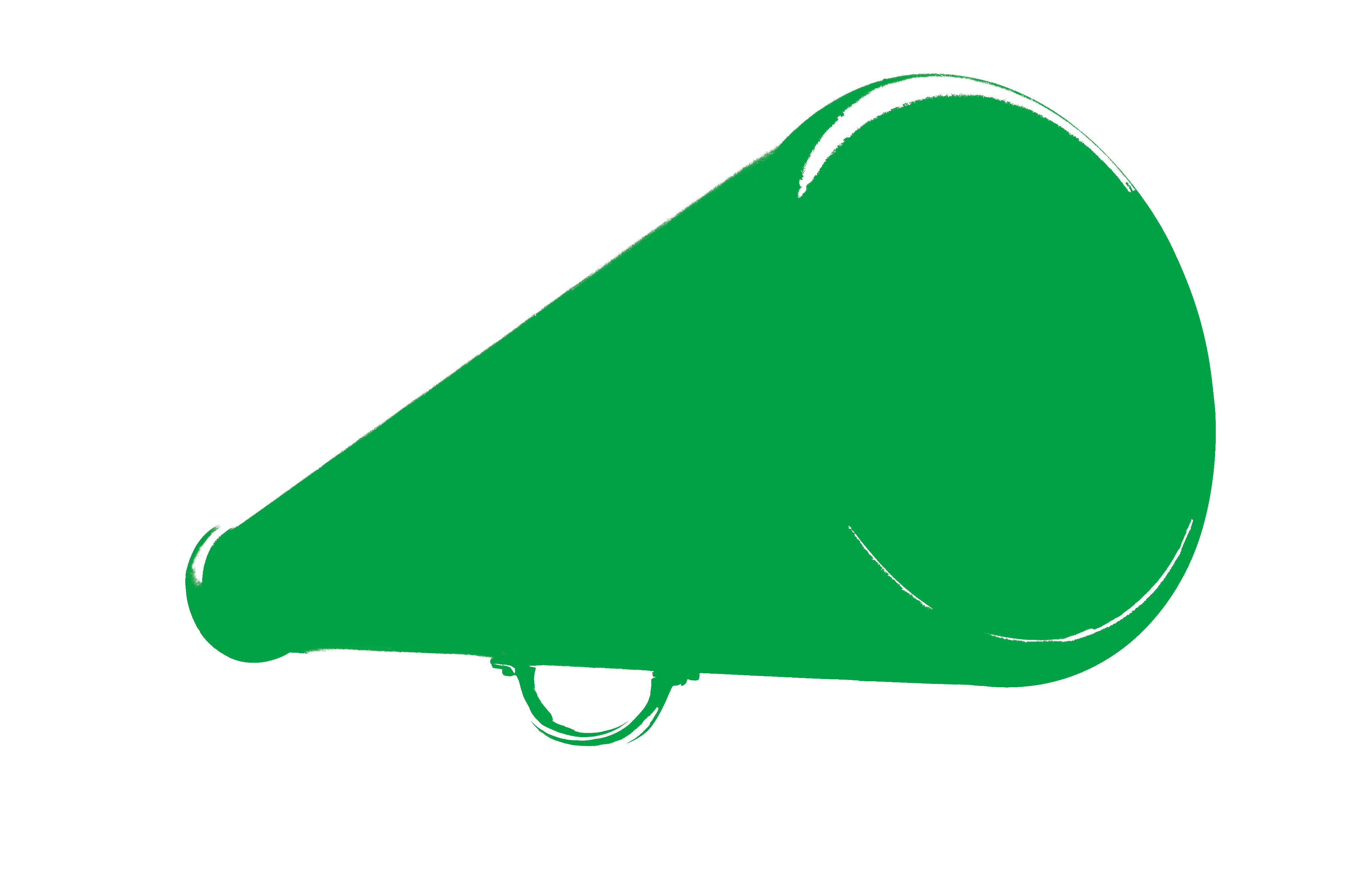 4064x2704 Free Green Megaphone Clipart Image