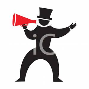 300x300 Colorful Cartoon Of A Man On A Megaphone