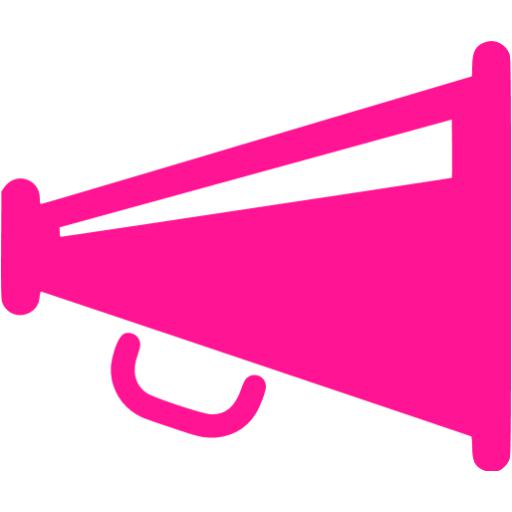 512x512 Deep Pink Megaphone Icon