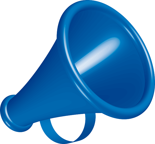 640x595 Free Blue Megaphone Clipart Image