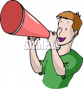 280x300 Yelling In Megaphone Clipart