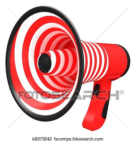 450x470 Clip Art Of Red Megaphone K8373242