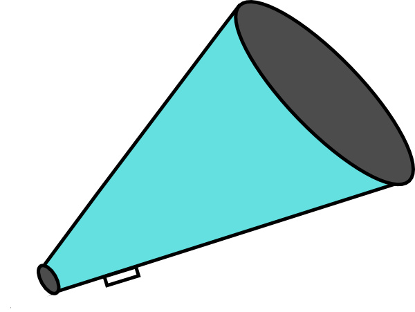 600x451 Free Blue Megaphone Clipart Image