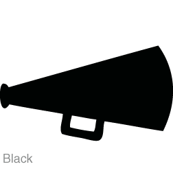 252x252 Cheer Megaphone Clipart Black And White Clipart Panda