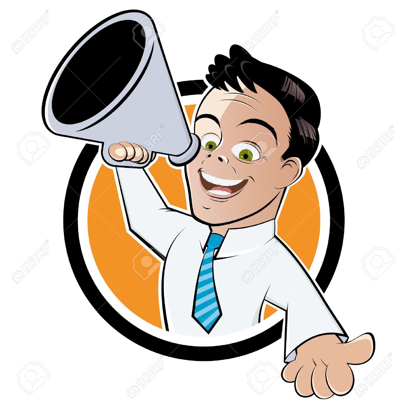 1300x1300 Speakers Clipart Megaphone Man