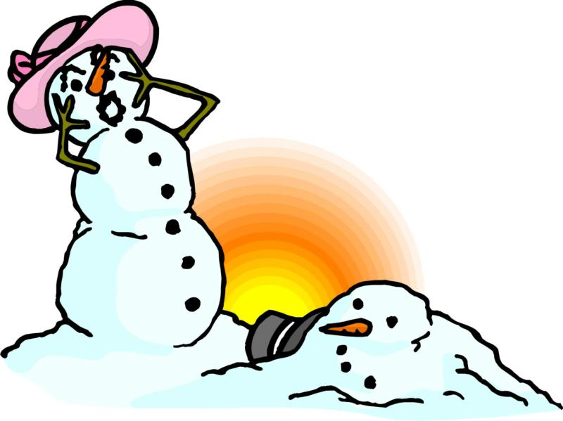 800x599 Cute Melting Snowman Clipart