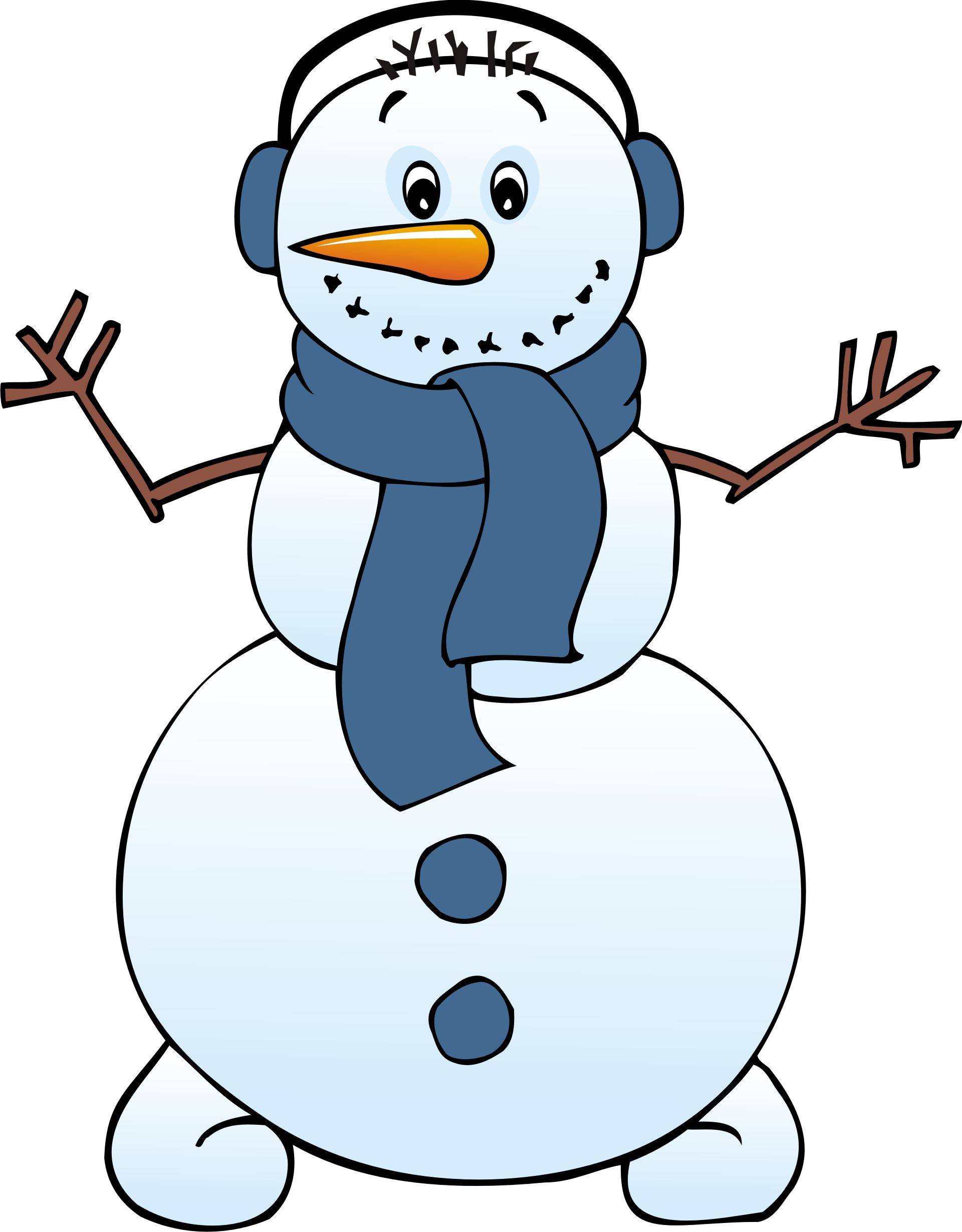 1920x2459 Free Clipart Snowman