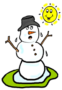 200x287 Melting Snowman Clipart