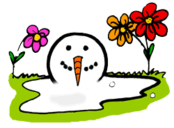 250x184 Melting Snowman Clipart