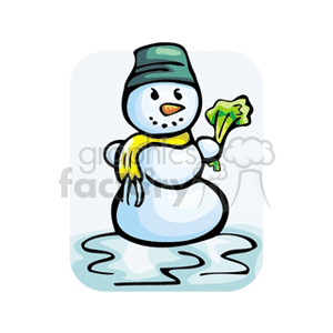 300x300 Royalty Free Melting Snowman 152568 Vector Clip Art Image