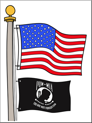 304x408 Clip Art Memorial Day Powmia Flag Color 2 I Abcteach