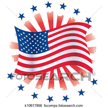 450x451 Clip Art Of Patriotic Circle K10617956