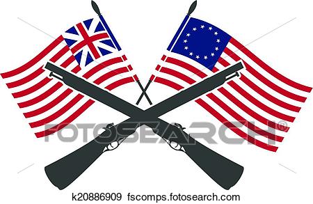 450x293 Clip Art Of American War Of Independence K20886909