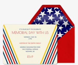 300x250 Memorial Day Free Online Invitations
