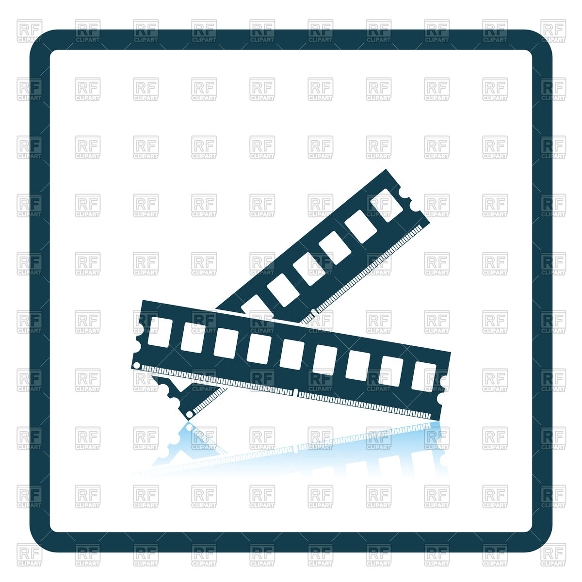 1200x1200 Computer Memory Icon, Element Of Motherboard Royalty Free Vector