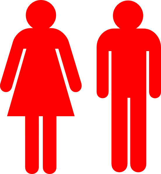 552x596 Boy And Girl Stick Figure Red Clip Art