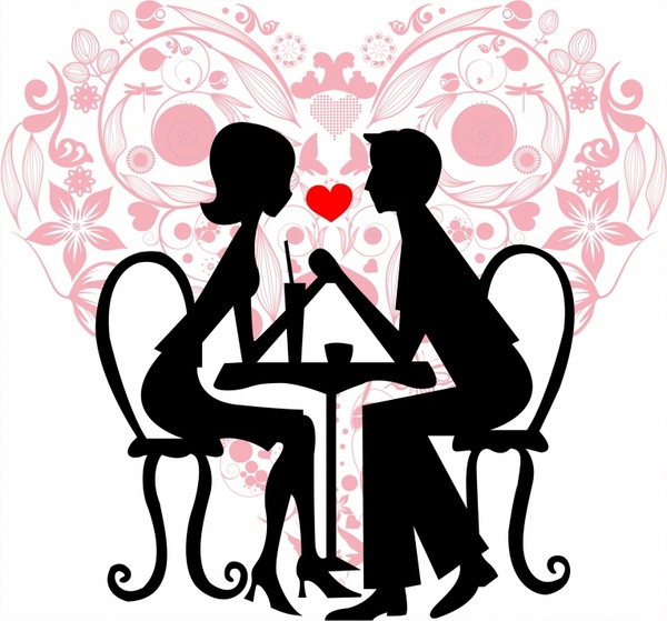 600x559 Couple Silhouette Free Vector Download (5,740 Free Vector)